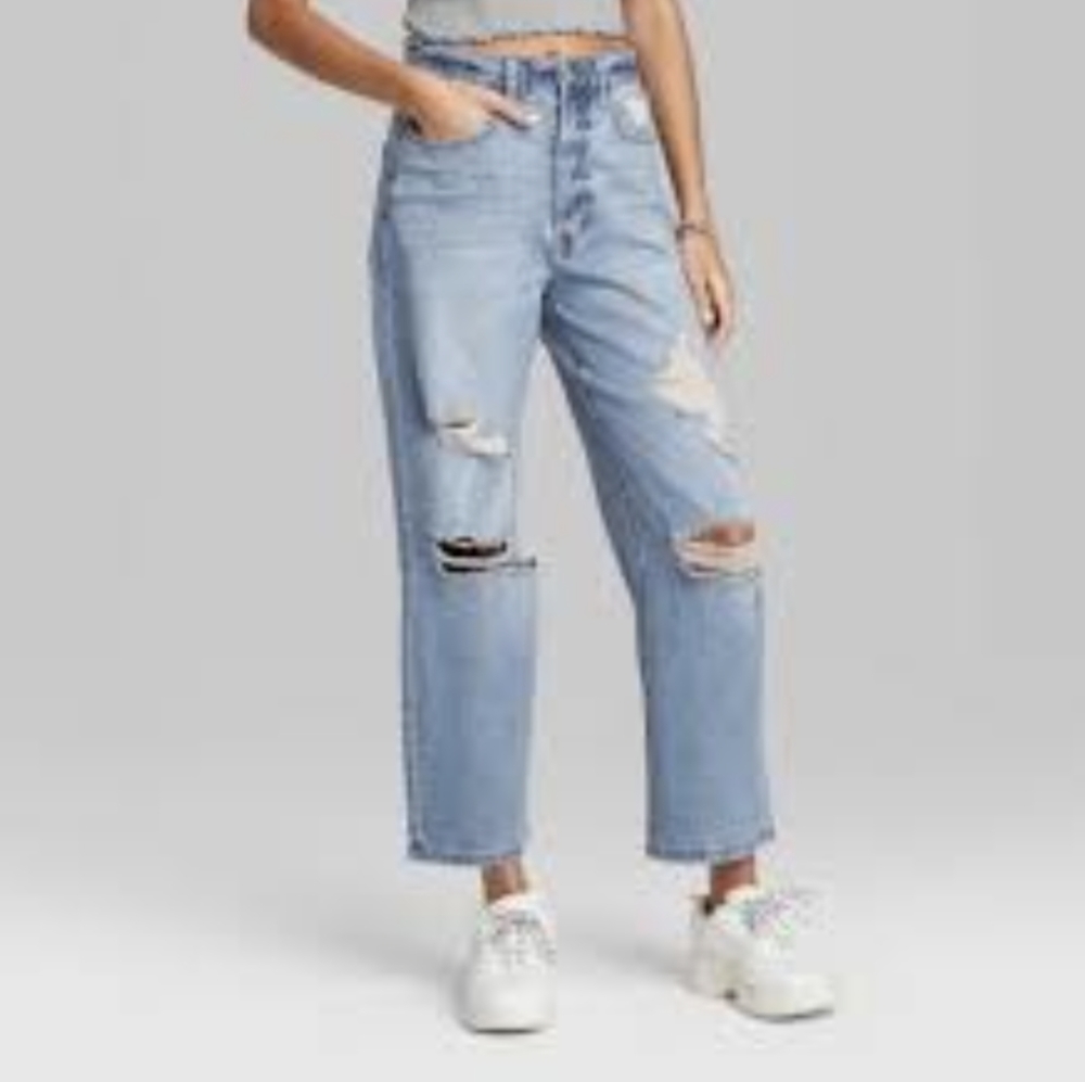 NWT Wild Fable Super High Rise Straight Leg Jeans Size 4/27